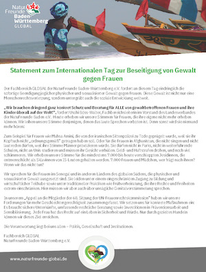 Statement Gewalt gegen Frauen 2024